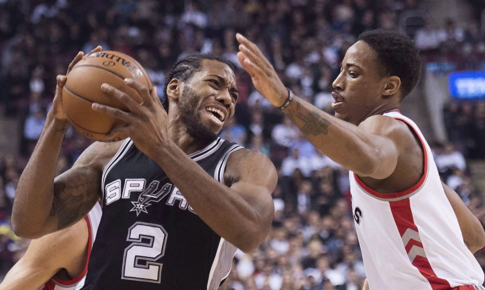 Kawhi Leonardas ir DeMaras DeRozanas