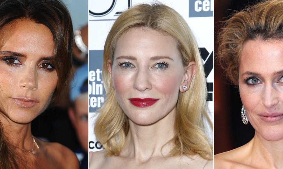 Victoria Beckham, Cate Blanchett ir Gillian Anderson