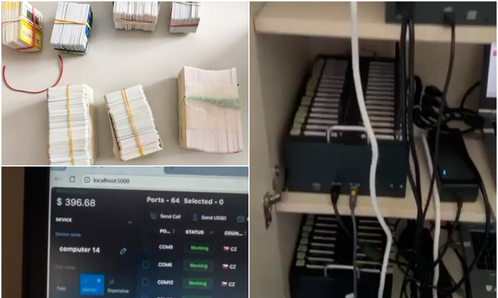 Smogta &bdquo;SIM box&ldquo; fermai Vilniuje