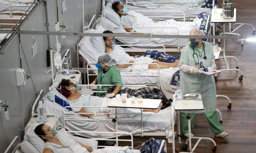 Koronaviruso pacientai Brazilijoje