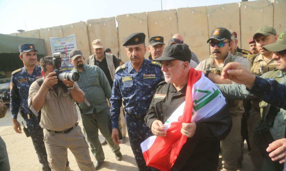 Irako premjeras Haideras al Abadi Mosule