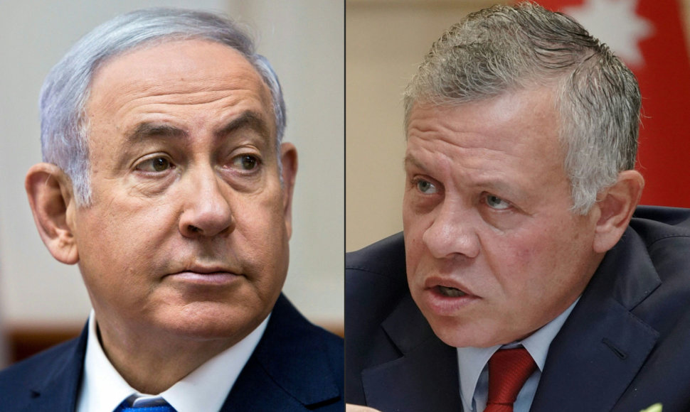 B,Netanyahu ir Jordanijos karalius Abdullah II