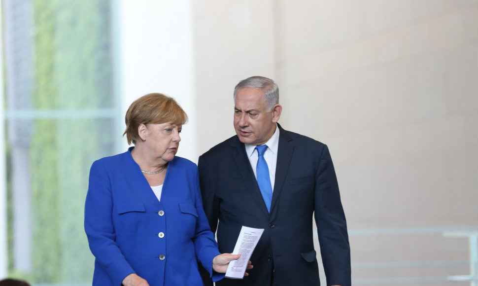 Angela Merkel ir Benjaminas Netanyahu