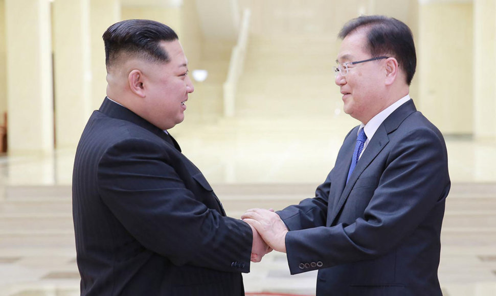 Kim Jong Unas ir Chung Eui-yongas