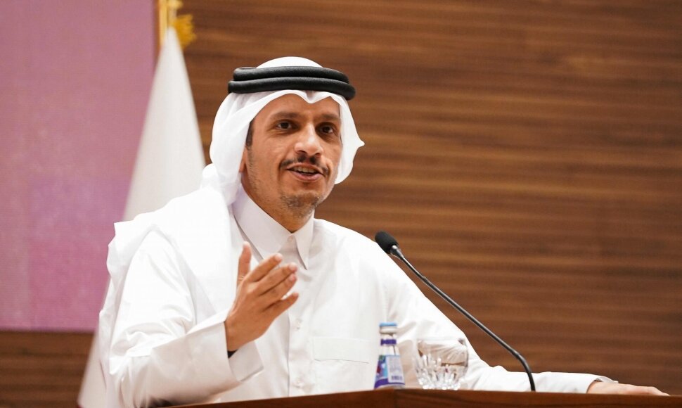 Kataro ministras pirmininkas šeichas Mohammedas bin Abdulrahmanas al Thani / NATHAN HOWARD / AFP