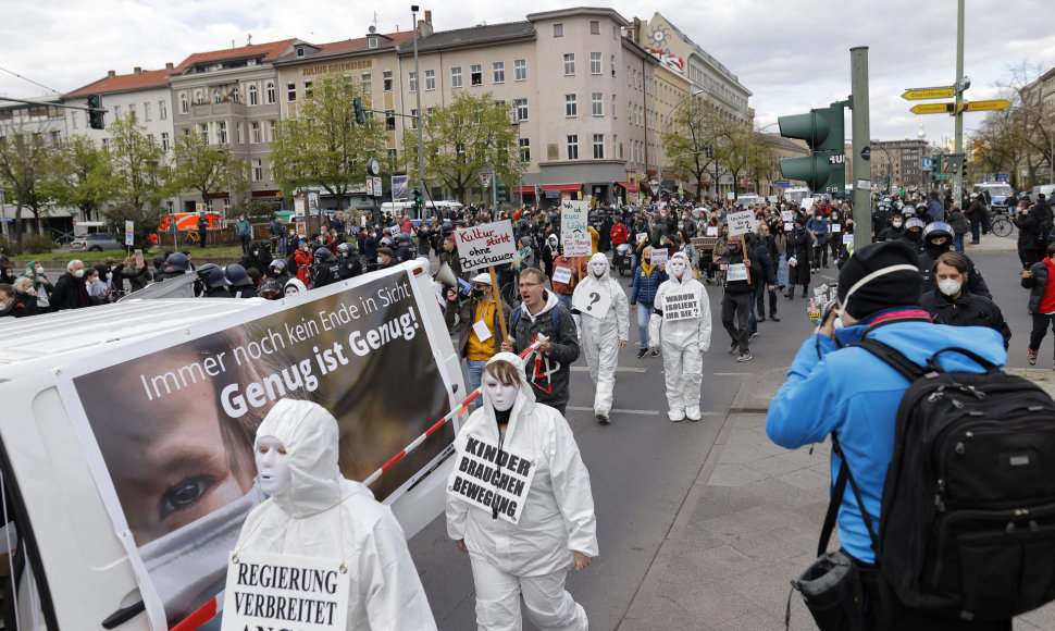 Protestas prieš karantino suvaržymus Berlyne