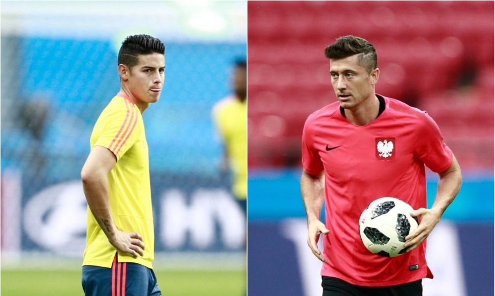 Jamesas Rodriguezas ir Robertas Lewandowskis