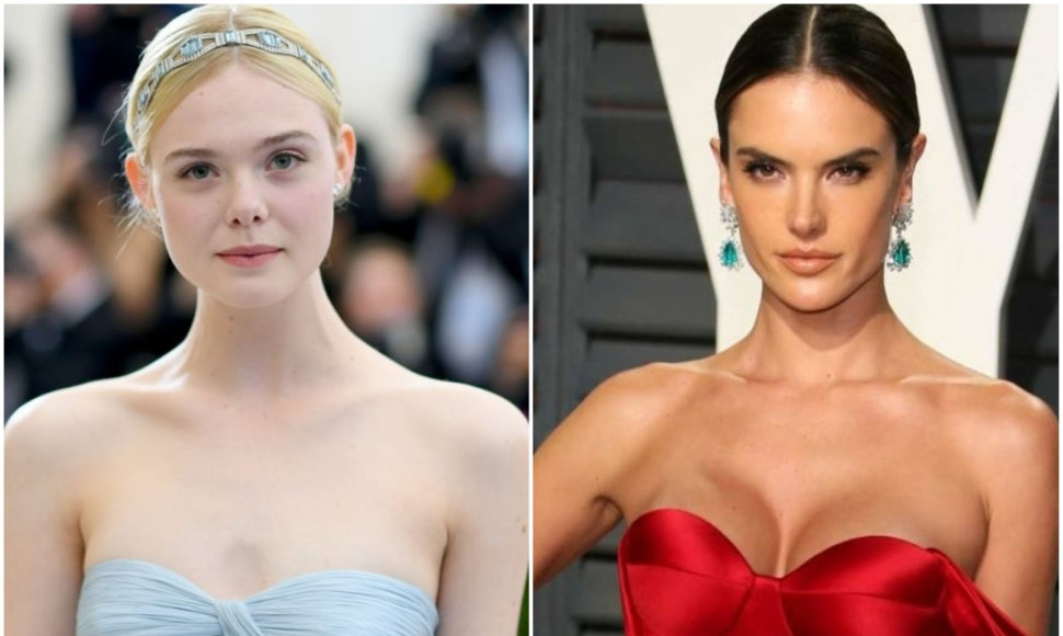 Elle Fanning ir Alessandra Ambrosio