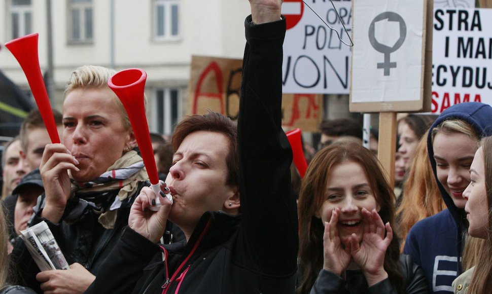 Moterų protestas Lenkijoje