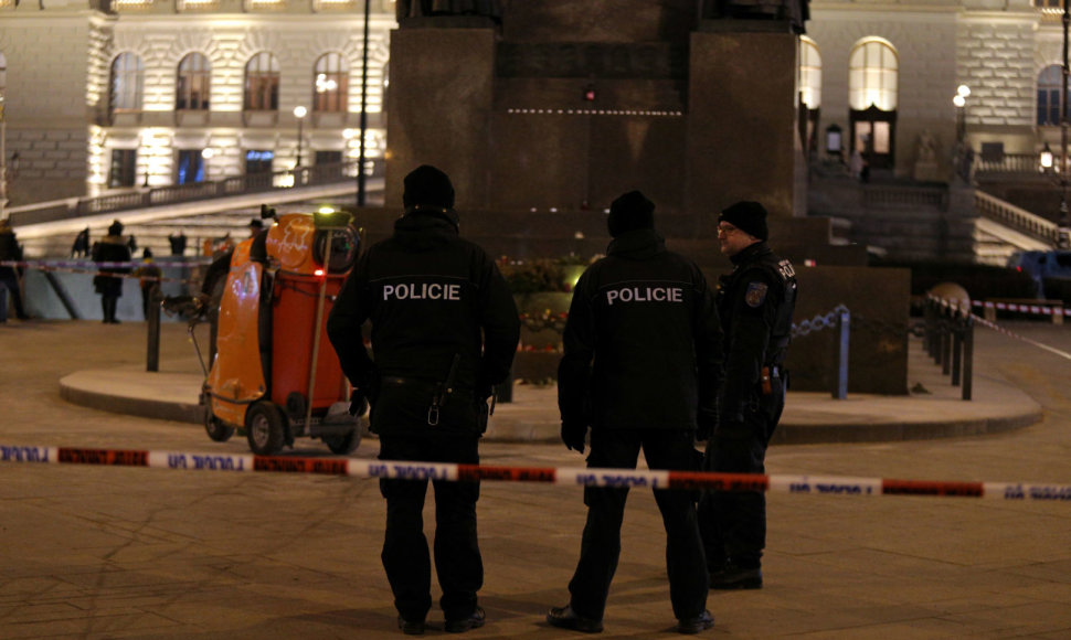 Prahos policija įvykio vietoje