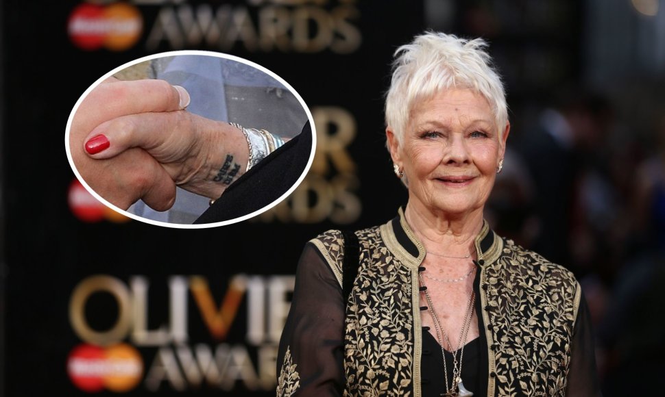 81-o gimtadienio proga aktorė Judi Dench pasidarė tatuiruotę