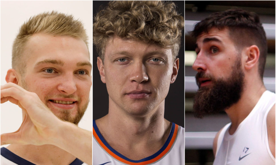 Domantas Sabonis, Mindaugas Kuzminskas ir Jonas Valančiūnas