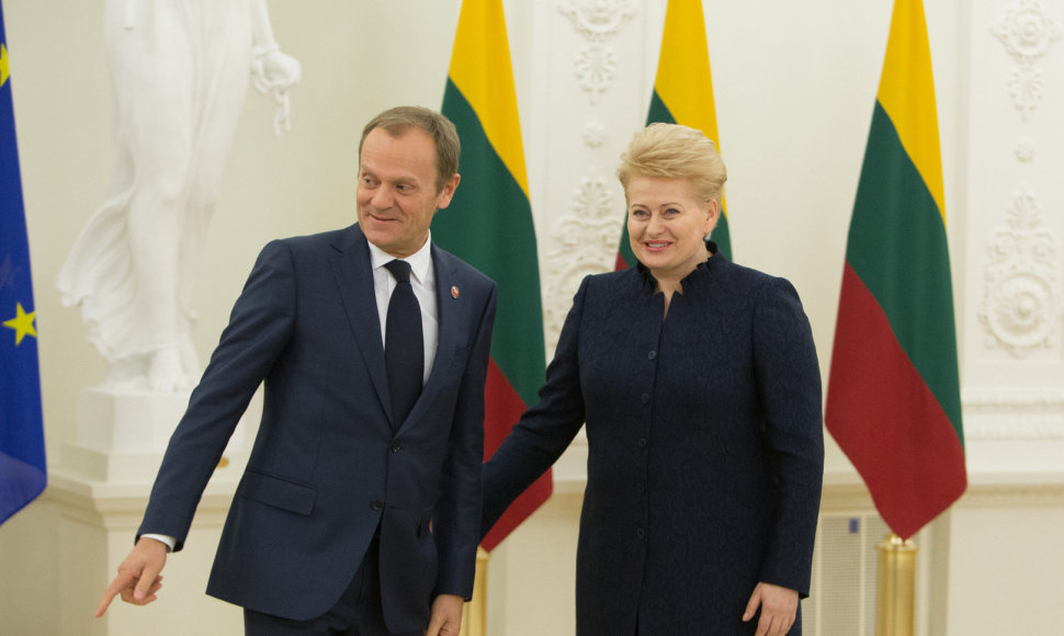 Donaldas Tuskas ir Dalia Grybauskaitė