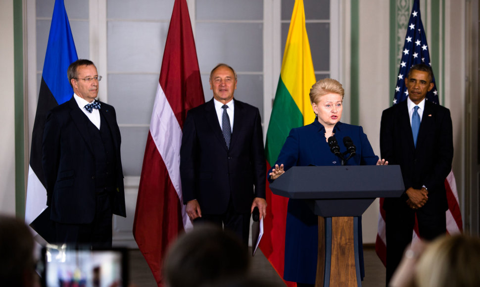 D.Grybauskaitės vizitas Taline, kur Baltijos šalių prezidentai susitiko su B.Obama