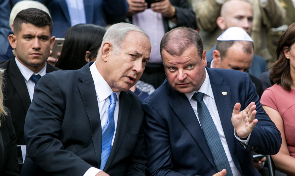 Benjaminas Netanyahu ir Saulius Skvernelis