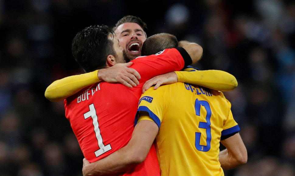 G.Chiellini ir G.Buffonas su „Juventus“ žengė į Čempionų lygos ketvirtfinalį per emocingą vakarą Londone.