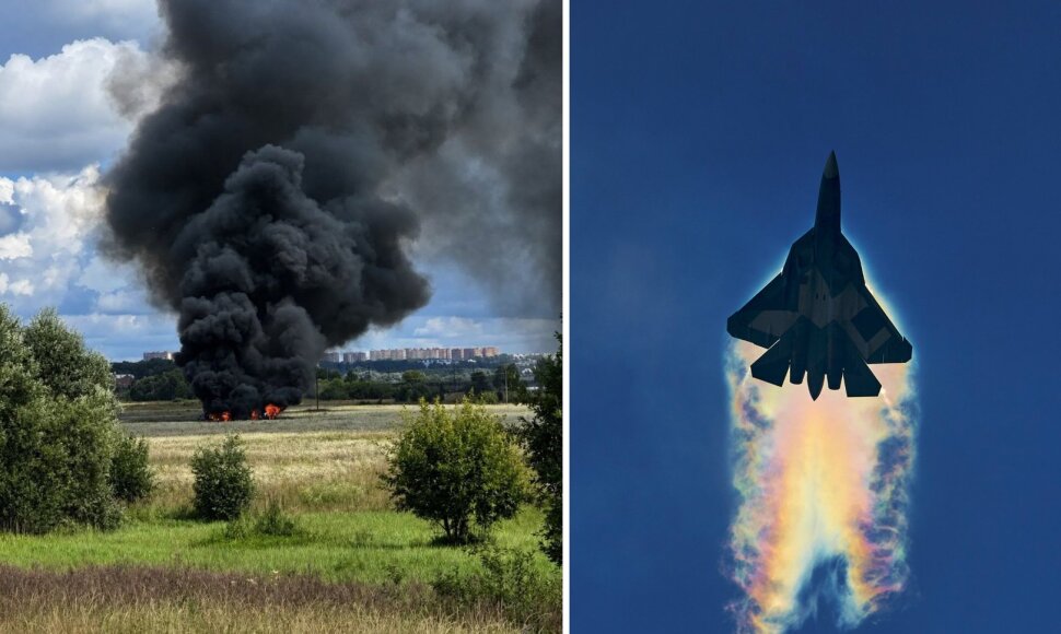 Sudužo naikintuvas Su-57