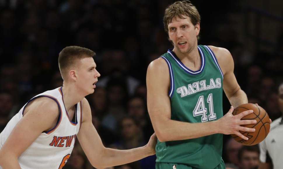 Kristapas Porzingis prieš Dirką Nowitzkį