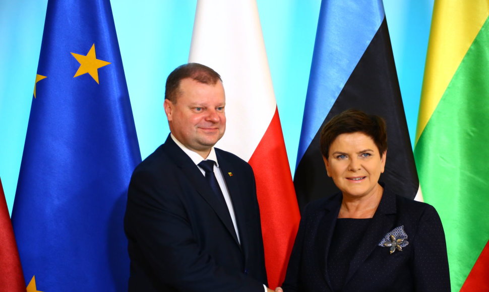 Saulius Skvernelis ir Beata Szydlo