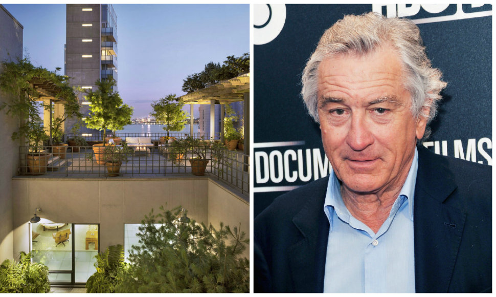 Robertas De Niro už 39 mln. JAV dolerių parduoda prašmatnius apartamentus Niujorke
