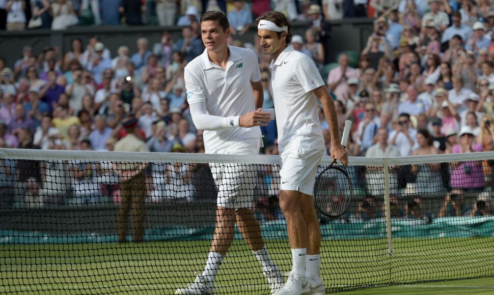 Rogeris Federeris nugalėjo Milošą Raoničių ir pateko į Vimbldono finalą