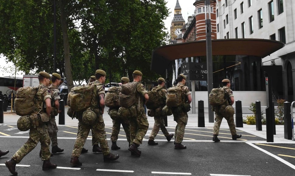 Britų kariai Londone