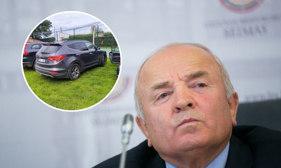 Vytautas Kamblevičius ir jo automobilis „Hyundai Santa Fe“