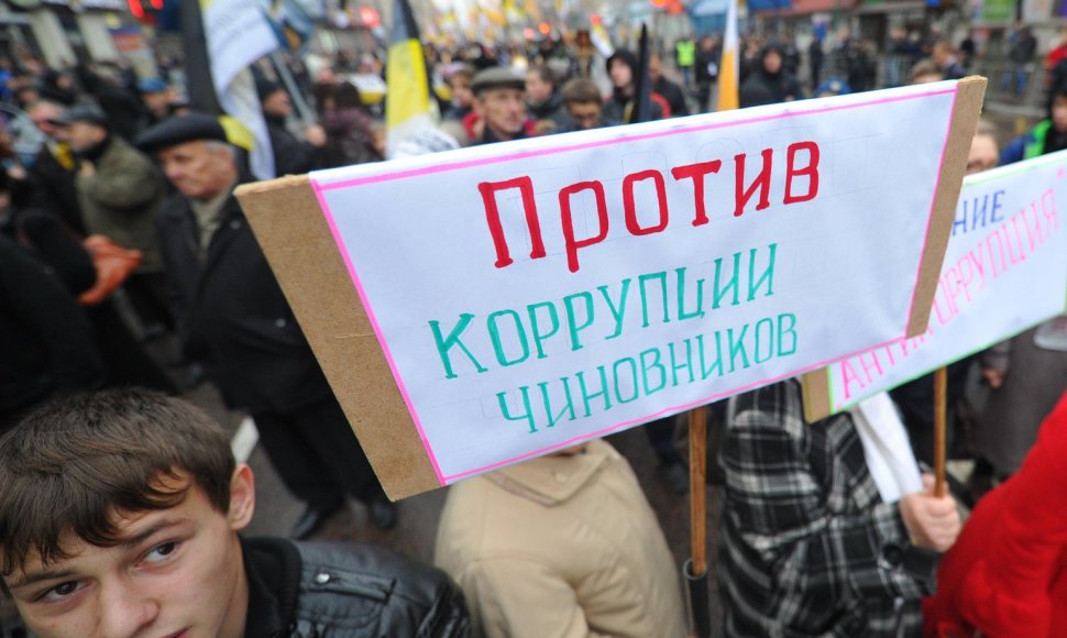 Protestas prieš Rusijos valdininkų korupciją