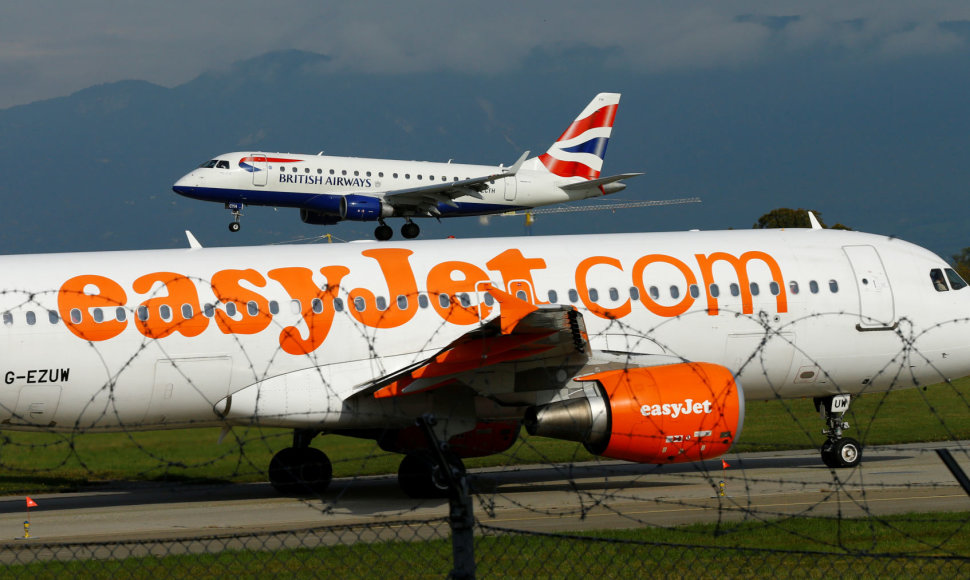 Sąrašo viršuje – „British Airways“ ir „easyJet“