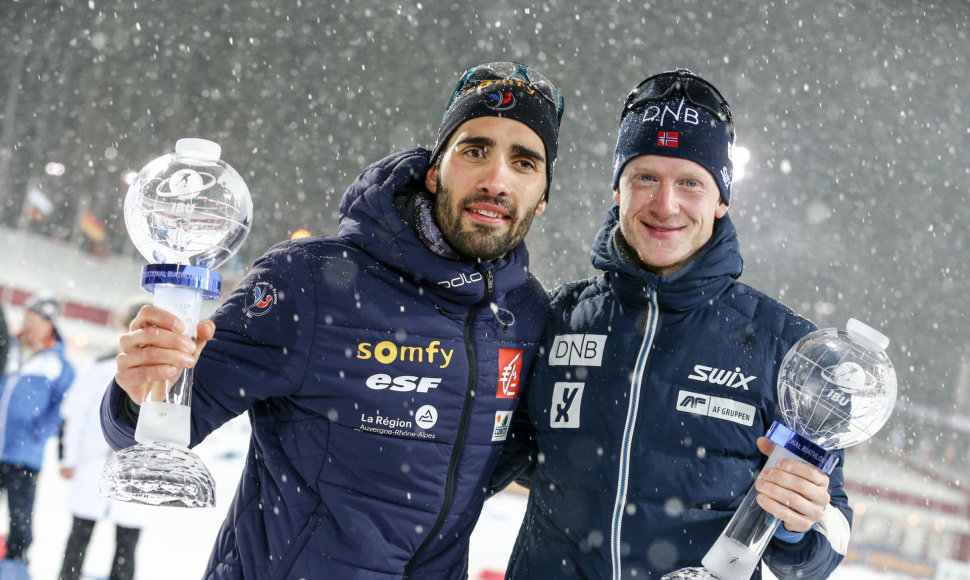 Martinas Fourcade'as ir Johannesas Thinesas Boe.