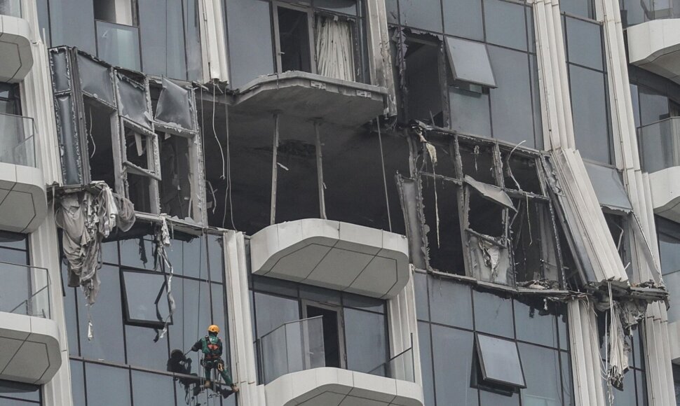Dubajaus finansų rajoną atakavo dronas
