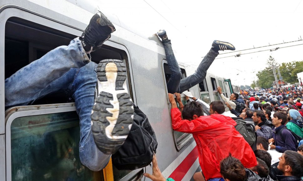 Migrantai traukiniuose