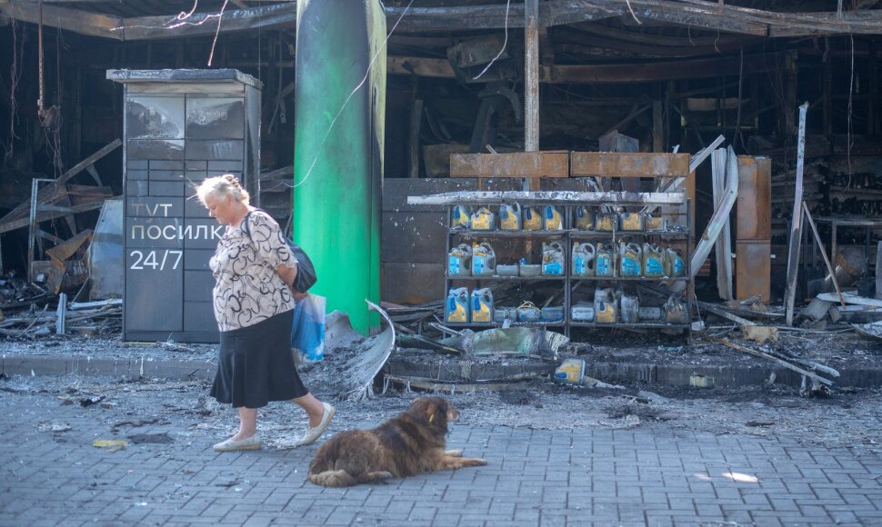 Apšaudyta degalinė Ukrainoje