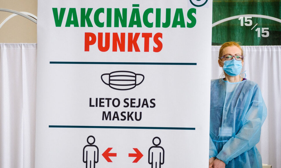 Vakcinacijos punktas Latvijoje