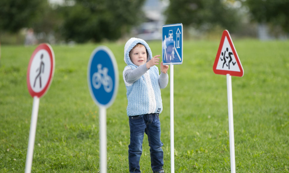 Saugaus eismo pamoka vaikams Ozo parke
