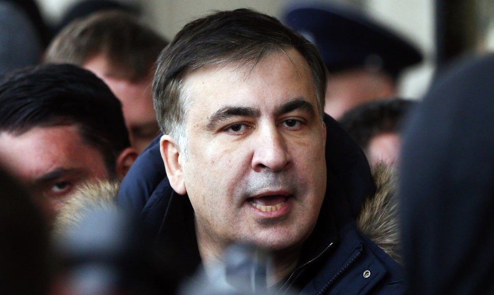 Michailas Saakašvilis vasario 9 dieną Kijeve