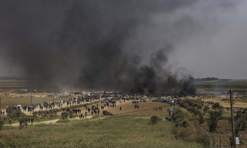 Protestuotojai Gazos Ruože
