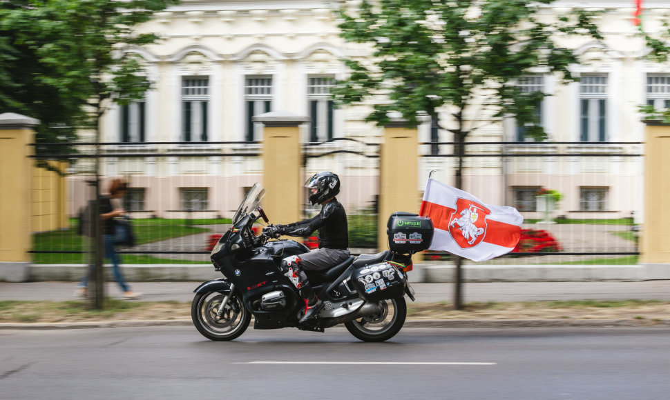 Motociklininkai dalyvauja Laisvės kelyje