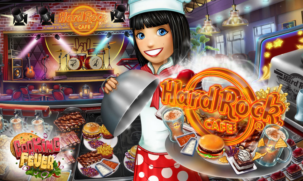 „Hard Rock Cafe“ restoranai žengia į žaidimą „Cooking Fever“