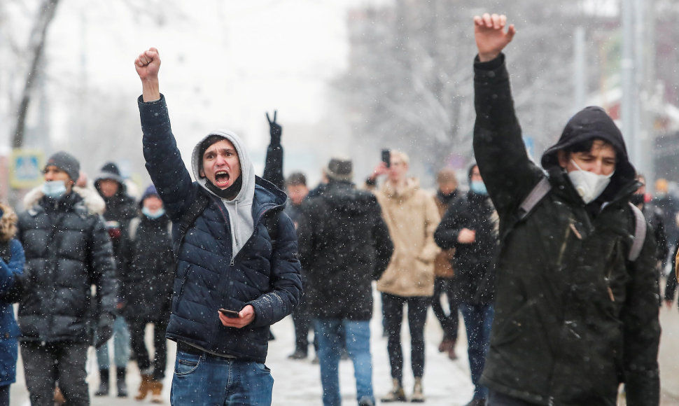 Protestuotojai Maskvoje