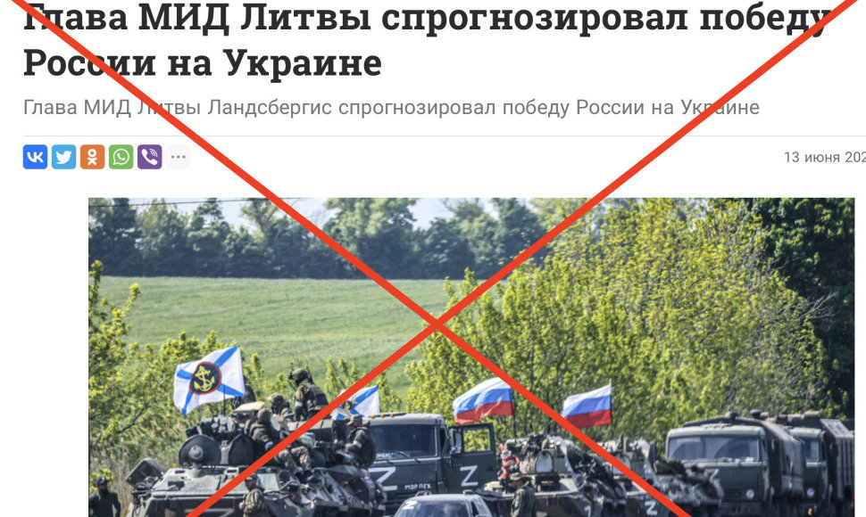„Foreign Policy“ duotame interviu Gabrielius Landsbergis nekalbėjo apie Rusijos pergalę Ukrainoje, bet Rusijos žiniasklaida tai išskaitė