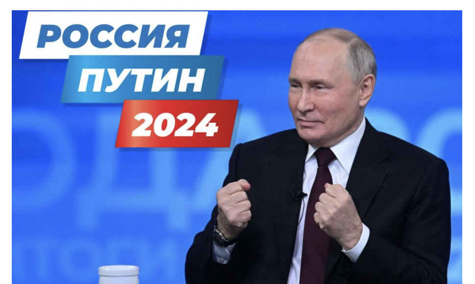 Šių metų prezidento rinkimams Vladimiras Putinas naudoja ženklą, panašų į 2018-ųjų
