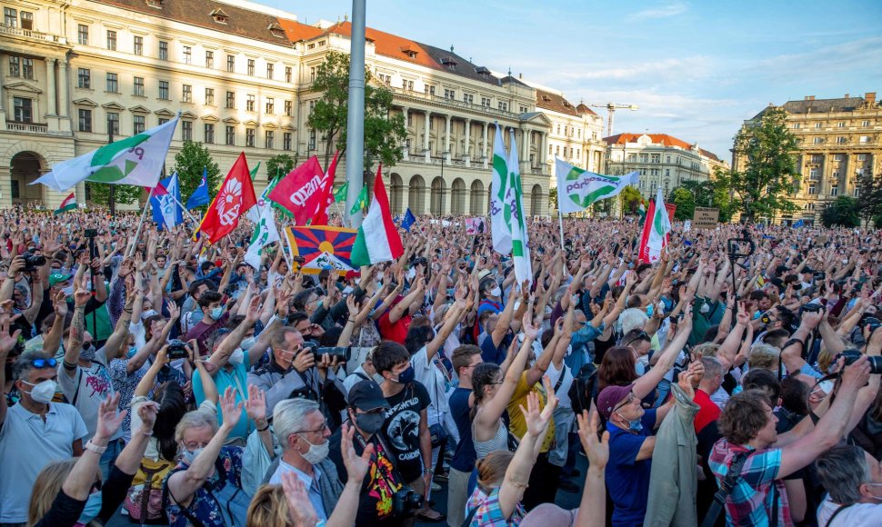 Protestas Budapešte