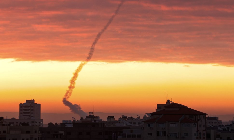 Iš Gazos ruožo paleista raketa