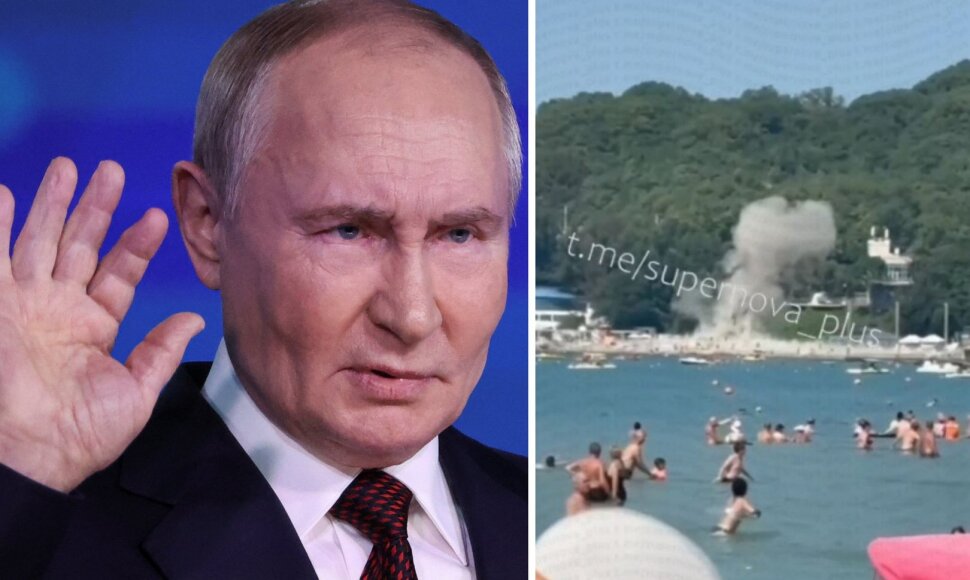 Vladimiras Putinas, numuštas dronas prie Juodosios jūros