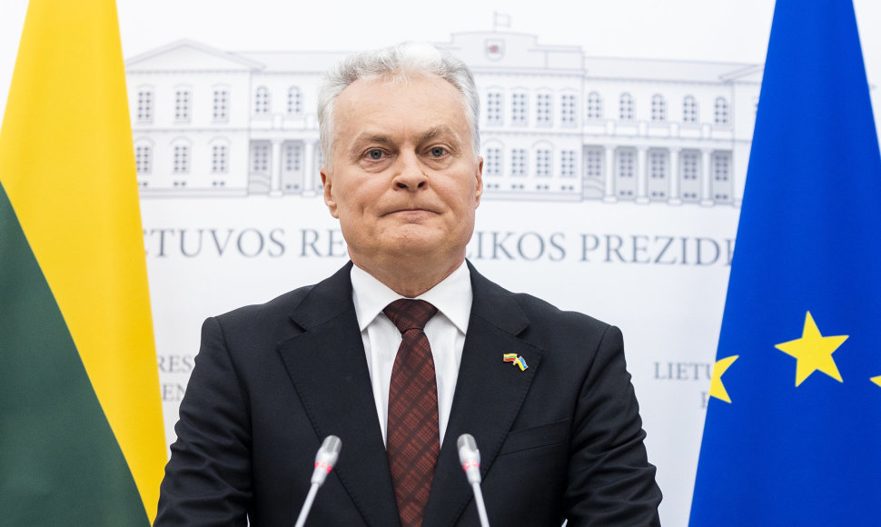 Prezidento Gitano Nausėdos spaudos konferencija apie situaciją Ukrainoje