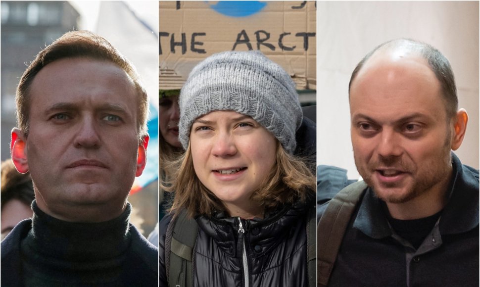 Aleksejus Navalnas, Greta Thunberg, Vladimiras Kara-Murza