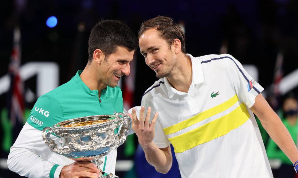 Novakas Džokovičius ir Daniilas Medvedevas varžėsi šių metų „Australian Open“ finale