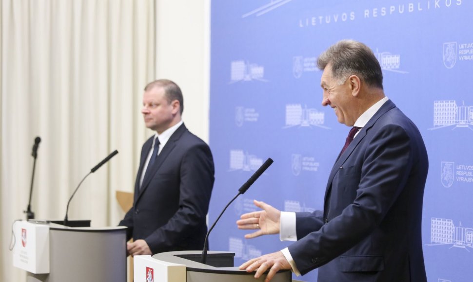 Sauliaus Skvernelio ir Algirdo Butkevičiaus spaudos konferencija