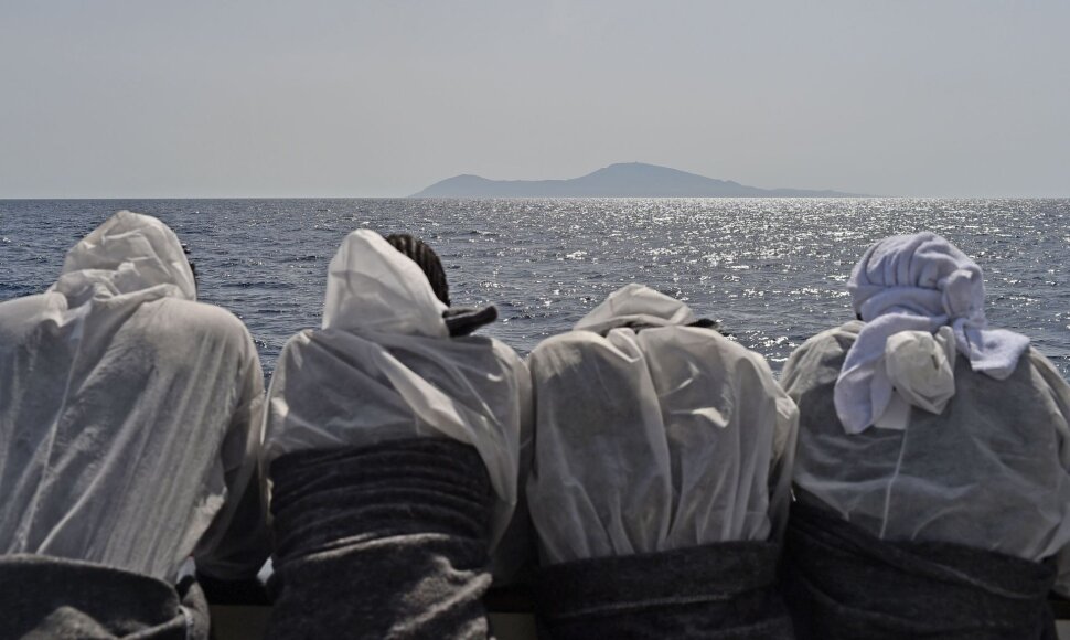I&scaron;gelbėti migrantai Viduržemio jūroje